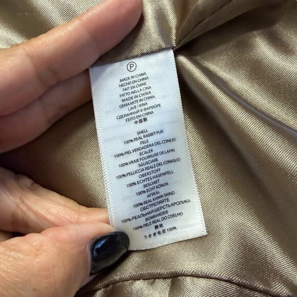 MICHAEL KORS AUTHENTIC RABBIT FUR VEST COZY LUXURY FALL WINTER SIZE S VGUC - Picture 8 of 9